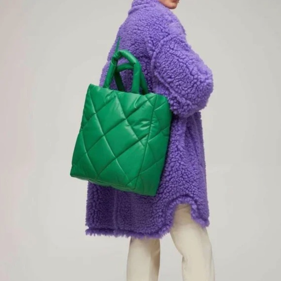 STAND STUDIO "Assante Diamond" quilted faux leather tote LARGE - Picture 1 of 10